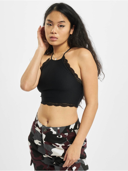 Urban Classics Tops sans manche Ladies Laces String noir